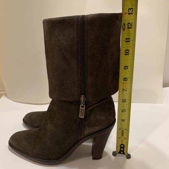 Michael Kors Suede Fold Over Brown Women Boots Size 10 - Picture 9 of 10